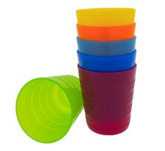 6 x Kunststof onbreekbare drinkbekers - BPA-vrij - 6 kleuren - 240 ml