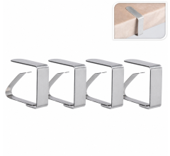RVS Tafelkleedklemmen Set van 8 - Roestvaststaal 201 - Matte Tafelkleed Clips - 50 x 60 x 16 mm - V