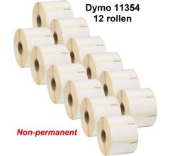 Dymo 11354 compatible Labels - Verwijderbaar - 57 × 32 mm - wit - 12 rollen