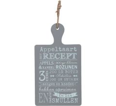 Houten Tekstbord - Appeltaart recept