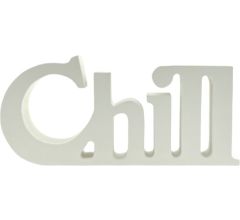 Riverdale - Houten Woord Chill - 28 x 5 x 14 cm - Wit