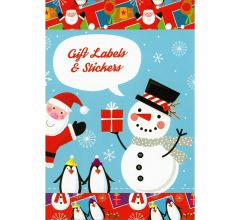 Boekje Met Kerst Cadeau Sticker Labels &amp; Stickers - 20 blz - 10.5 x 15 cm