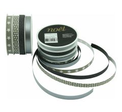 Kerstlint winter Cadeaulint 4 x 10 mm x 7 mtr - 2 rollen