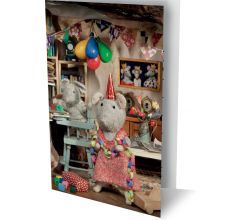 Muizenhuis - 6 Dubbele Uitnodigingen Met Envelop – Ik Geef Een Feest!