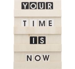 Letterbord - Letterplank van hout - inclusief 120 Dubbelzijdige Letters &amp; Nummers - 24 x 34,5 x