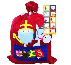 Zak Van Sinterklaas - Geschenkzak - 90 x 60 cm - Incl. 20 Naam-stickers