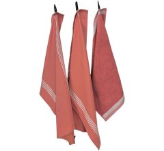 Byrklund Keukenset 1 Handdoek &amp; 2 Theedoeken -Terracotta