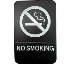 Kunstof Bordje NO SMOKING Zwart Weerbestendig - 23 x 15 cm