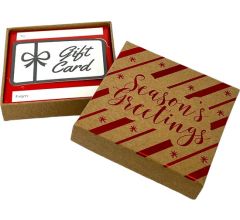 Kerst giftcard geschenkdoos - 10 x 10 x 2,5 cm - 2 Stuks