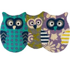 Hamat - Kokosmat Deurmat Uilen Trio Owls - 45 x 75 cm