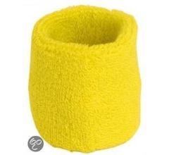 Benza Pols Zweetbandje - Geel 6 cm - 2 stuks
