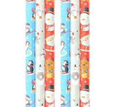 Noël 3 cadeaupapier - Kerstpapier inpakpapier voor Kinderen - 3 meter x 70 cm - 6 rollen
