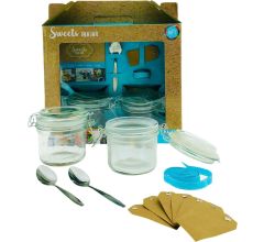 Dessert In Weckpotje – 2 Stuks – 200 Ml - Cadeau-Pakket - Blauw