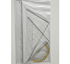 Geodriehoek set - Geodriehoek - Liniaal - Ruler - Bureau accessoires -
