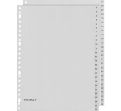 Benza Tabbladen met cijfers 52 Tabs PP - A4 - 23 ringen