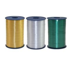 Krullint - polyband - 3 Rollen - Goud, Zilver, Groen