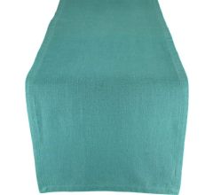 Tafelloper - 100% katoen - Turquoise - 40 X 140 cm
