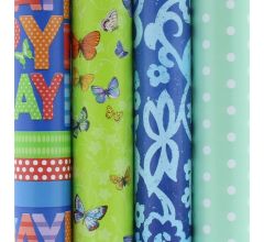 Präsenta 1 assortiment cadeaupapier inpakpapier - 500 x 70 cm - 4 rollen