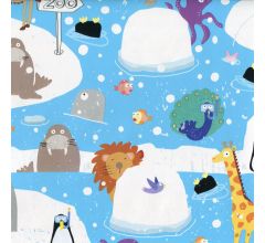 Dierentuin inpakpapier cadeaupapier - 500 x 70 cm - 3 rollen