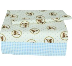 Tafelloper - Happy Cow - roodbonte koeien - 100% Katoen - 155 x 45 cm