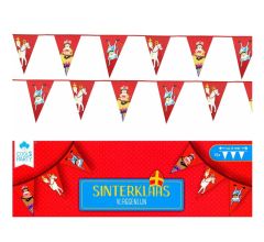 Vlaggenlijn Sinterklaas - Sint & Piet - 60 meter – 10 Stuks