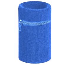 Arowell Premium Pols Zweetbandje Met Portemonnee En Rits – 12 x 8 Cm – Kobaltblauw