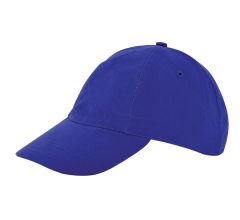 Kinder 5 Panel Cap - 100 % Geborsteld katoen - Kobaltblauw