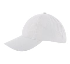 Kinder 5 Panel Cap - 100 % Geborsteld katoen - Wit