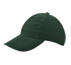 Kinder 5 Panel Cap - 100 % Geborsteld katoen - Donkergroen