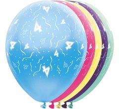 Ballonnen 4 jaar - feestballon - 5 stuks - ballon