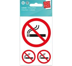 Niet Roken - Waarschuwings etiketten - Ø 68mm x Ø 25mm - 18 stuks