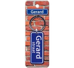 Paper Dreams Sleutelhanger Straatnaam Gerard 9 Cm Staal Blauw
