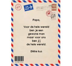 Post Deken - Sprei - Wikkeldoek- Plaid - voor vader - Vaderdag - bankdeken - knuffeldeken - 200 x 1