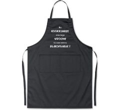 De kookkunst van mijn vrouw - Luxe Schort Keukenschort met tekst - Zwart