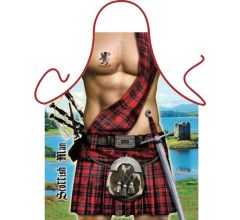 Sexy BBQ kookschort/keukenschort Schotse Kilt - Vaderdag/Vrijgezellenfeest cadeau
