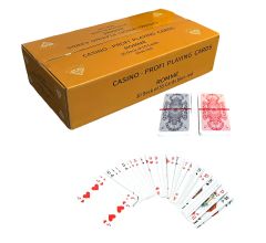 Casino - Profi - Playing Cards - 60 x 55 Speelkaarten - 30 x Rood &amp; 30 x Blauw - 9,2 x 5,9 cm