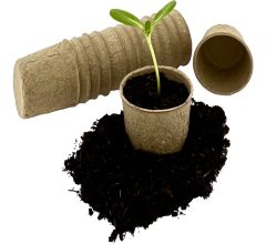 100 x Biologisch Afbreekbare Zaadpotjes Stekpotjes Kweekpotjes - Ø 7 cm x H 5 cm