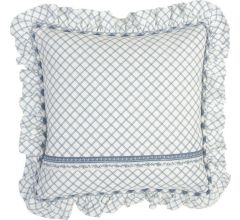 Clayre & Eef - katoenen Kussenhoes - Animal Parade - Blauw / Wit - 2 stuks -  40 x 40 cm