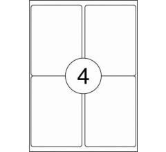 Benza Zelfklevende Etiketten op A4 Vel - 99,1 x 139 mm - 4 Stickers per vel - 10 vel