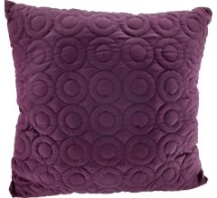 Gevulde kussen met cirkel patroon 45 x 45 cm - Aubergine