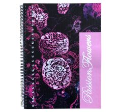 Passion Flower collegeblok 80 bladzijde A4 23 gaats - 2 stuks
