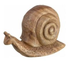 Parlane Houten Decoratie Slak handgemaakt van mangohout 21 x 8 x 13 cm handgemaakt van mangohout 21