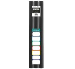 Benza Kaftpapier voor schoolboeken - Zwart - 300 x 50 cm - 3 rollen