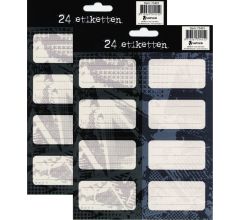 Get Done - Schooletiketten - Jongens - Grijs/blauw - 48 Stuks