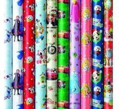 Disney cadeaupapier - kerstpapier inpakpapier 200 x 70 cm - 5 rollen