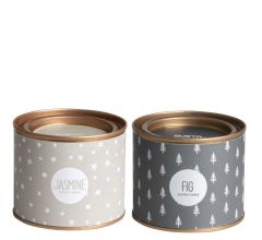 2 x Geurkaars In Blik Jasmine &amp; Fige Ø7,5X6 cm