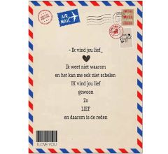 Post Deken - Sprei - Wikkeldoek- Plaid - Liefde - Houden van - Lief - 200 x 150 cm