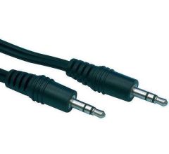 Benza Kabel - 2x 3.5 mm Male Plugen Stereo Audio/Aux/Jack Kabel 0,50 Mtr Zwart (Mobile telefoon)