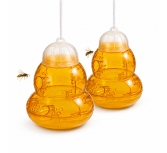 Benza Wespenvangers – Set van 2 – Oranje – Ø 12,5 × 15 cm – Met ophangtouw