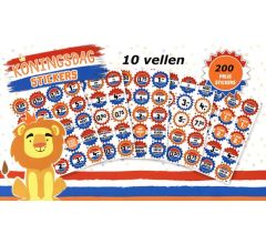Prijsstickers voor Koningsdag - Kleedjesmarkt - Vrijmarkt - Rommelmarkt - 200 stuks